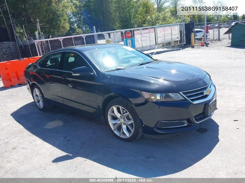 2016 Chevrolet Impala 2Lt VIN: 2G1115S38G9158407 Lot: 40308096