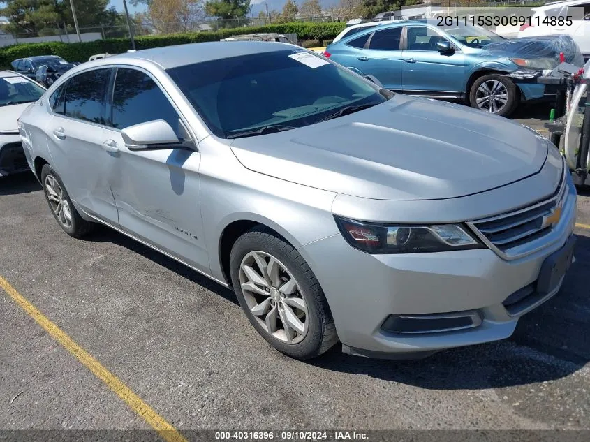 2016 Chevrolet Impala 2Lt VIN: 2G1115S30G9114885 Lot: 40316396