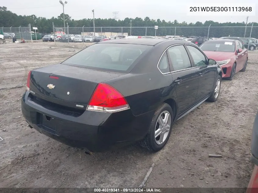 2G1WD5E30G1113968 2016 Chevrolet Impala Limited Police