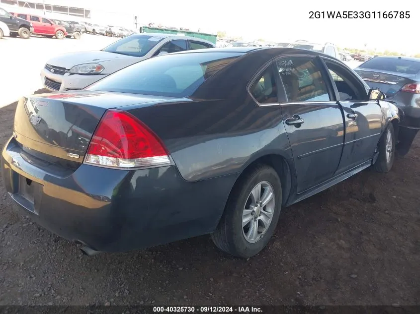 2G1WA5E33G1166785 2016 Chevrolet Impala Limited Ls