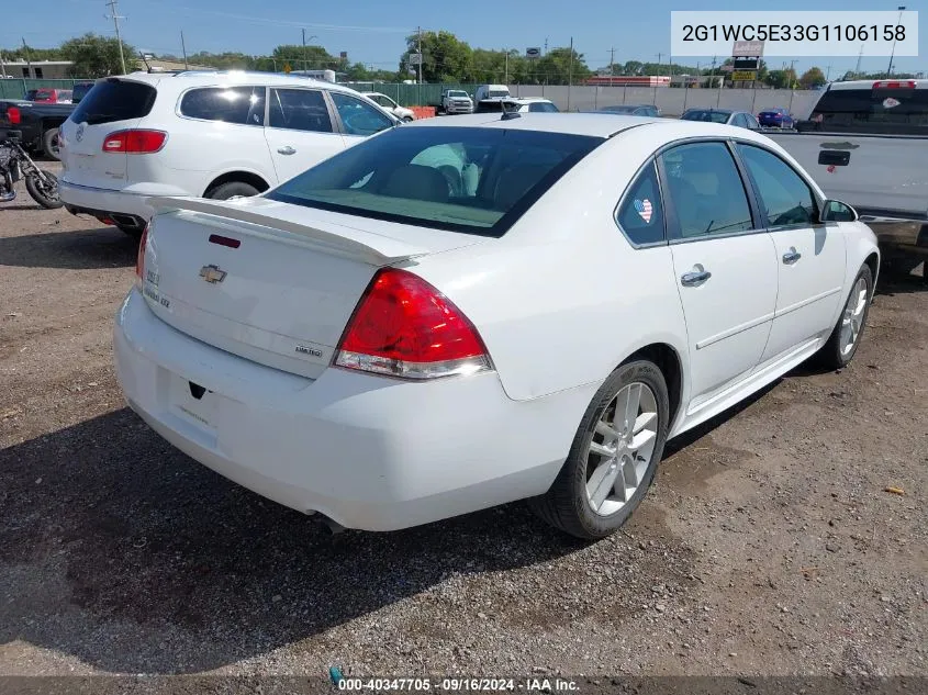 2016 Chevrolet Impala Limited Ltz VIN: 2G1WC5E33G1106158 Lot: 40347705