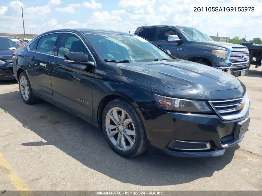 2G1105SA1G9155978 2016 Chevrolet Impala 1Lt