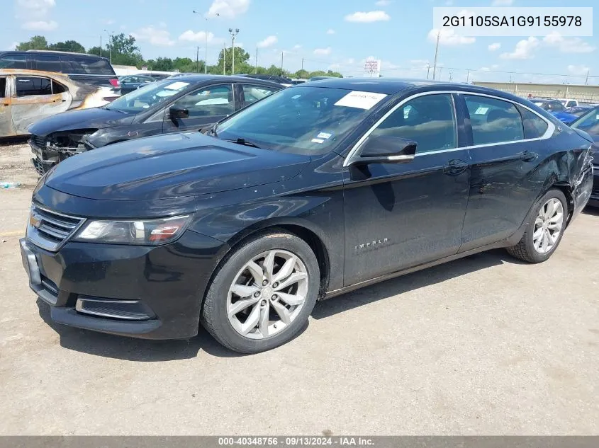 2G1105SA1G9155978 2016 Chevrolet Impala 1Lt