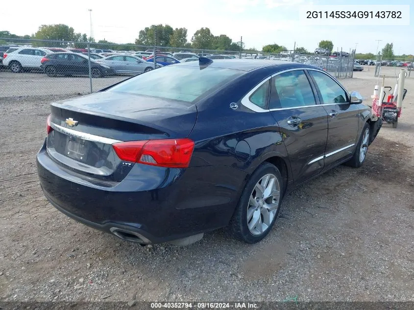 2016 Chevrolet Impala 2Lz VIN: 2G1145S34G9143782 Lot: 40352794