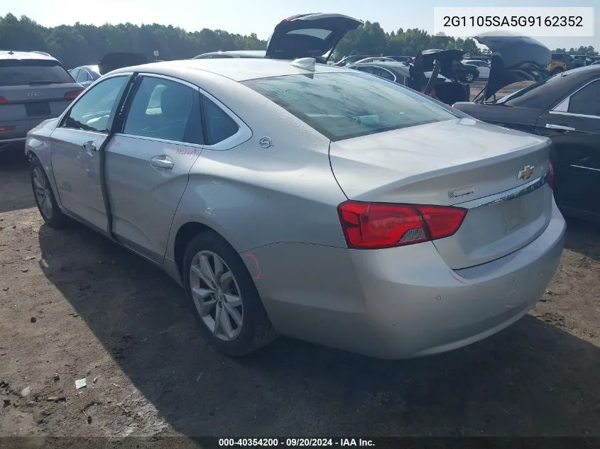 2016 Chevrolet Impala 1Lt VIN: 2G1105SA5G9162352 Lot: 40354200