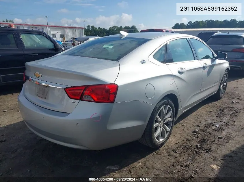 2016 Chevrolet Impala 1Lt VIN: 2G1105SA5G9162352 Lot: 40354200