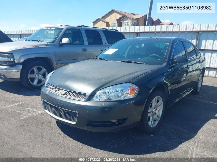 2016 Chevrolet Impala Limited Lt VIN: 2G1WB5E35G1108982 Lot: 40372323