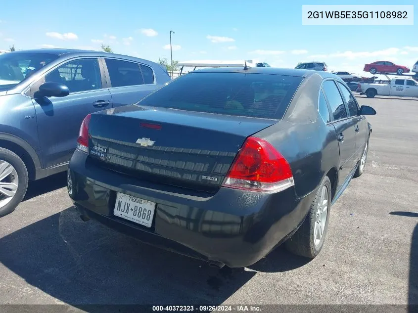 2016 Chevrolet Impala Limited Lt VIN: 2G1WB5E35G1108982 Lot: 40372323