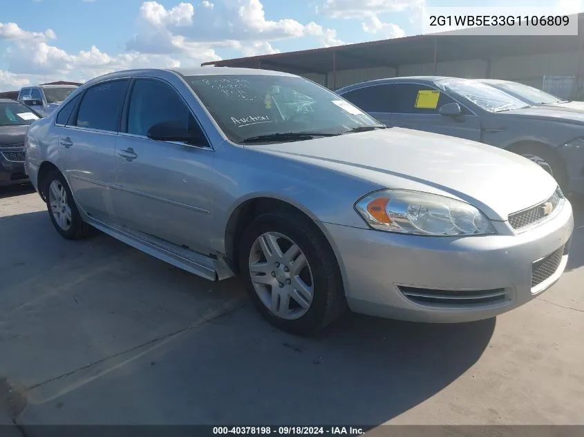 2G1WB5E33G1106809 2016 Chevrolet Impala Limited Lt