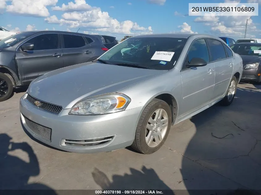 2G1WB5E33G1106809 2016 Chevrolet Impala Limited Lt