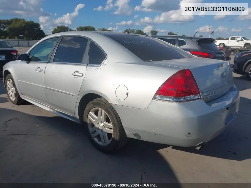 2G1WB5E33G1106809 2016 Chevrolet Impala Limited Lt