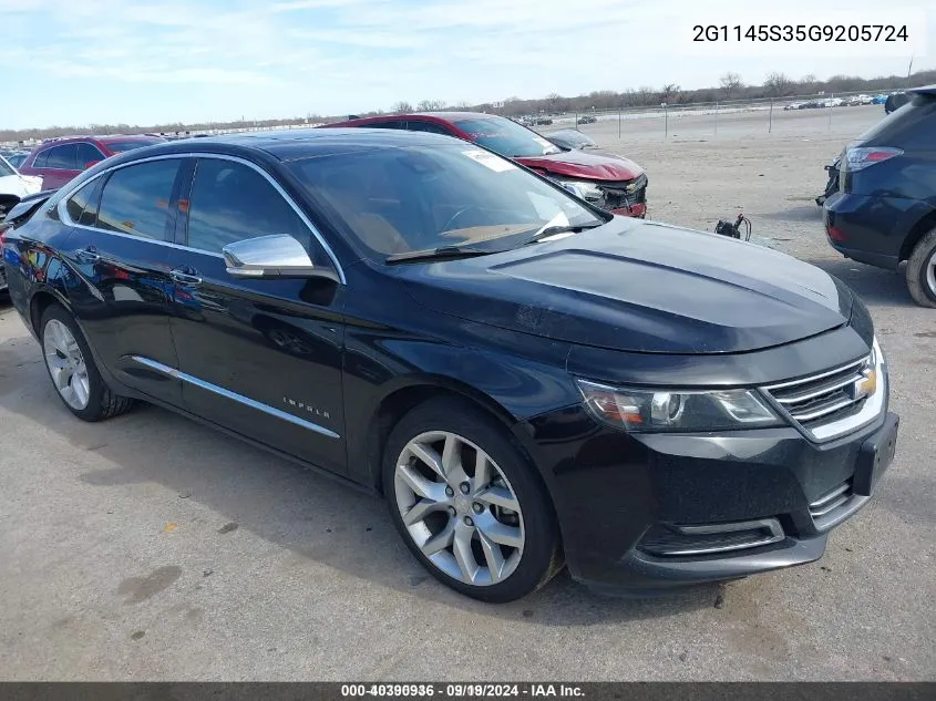 2016 Chevrolet Impala 2Lz VIN: 2G1145S35G9205724 Lot: 40390936