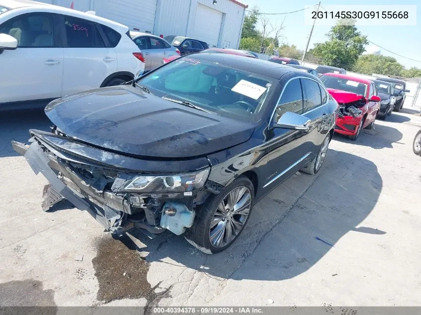 2016 Chevrolet Impala 2Lz VIN: 2G1145S30G9155668 Lot: 40394378