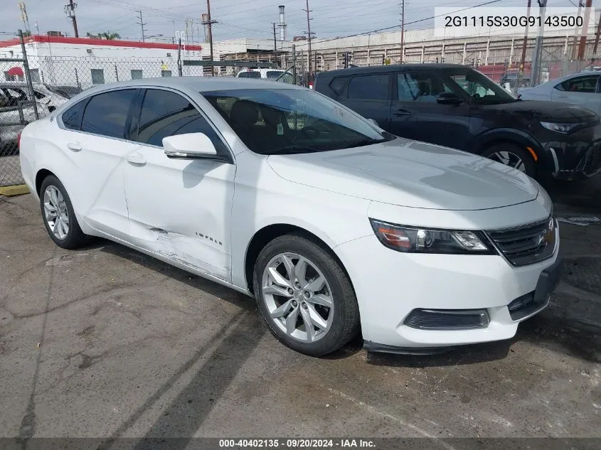 2G1115S30G9143500 2016 Chevrolet Impala 2Lt