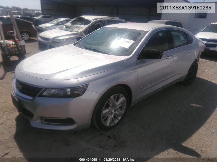 2G11X5SA1G9160285 2016 Chevrolet Impala 1Fl