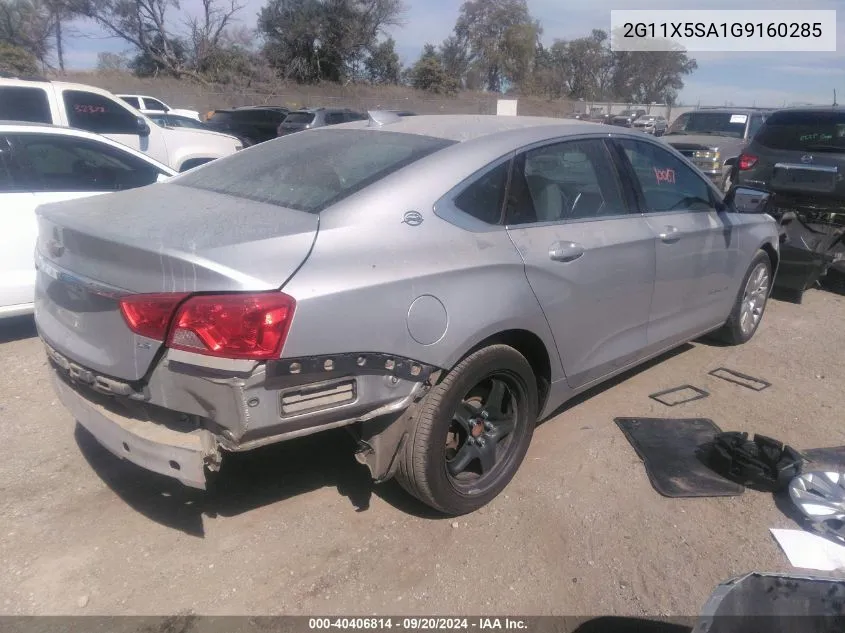 2G11X5SA1G9160285 2016 Chevrolet Impala 1Fl