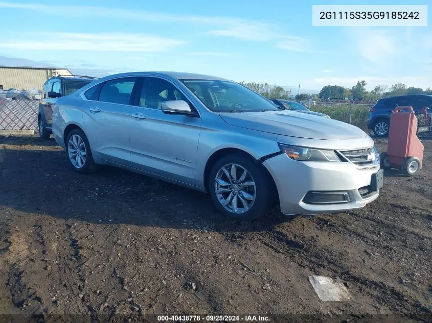 2016 Chevrolet Impala 2Lt VIN: 2G1115S35G9185242 Lot: 40438778