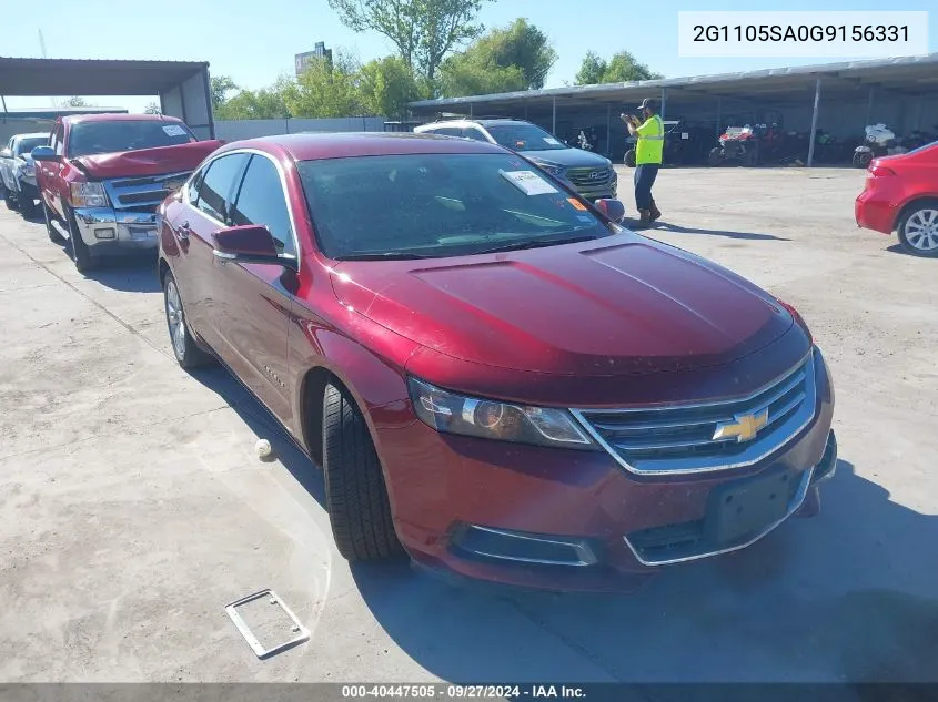 2016 Chevrolet Impala 1Lt VIN: 2G1105SA0G9156331 Lot: 40447505