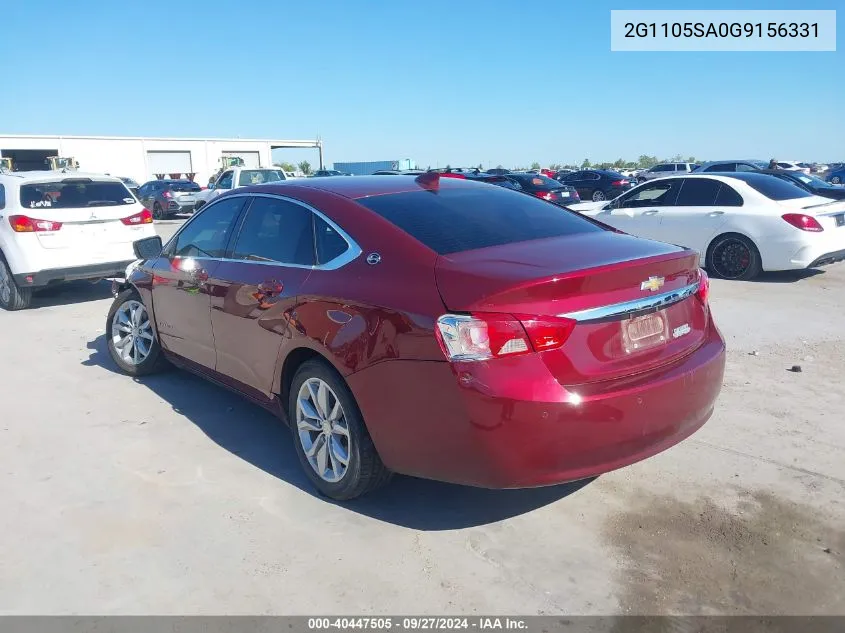 2G1105SA0G9156331 2016 Chevrolet Impala 1Lt