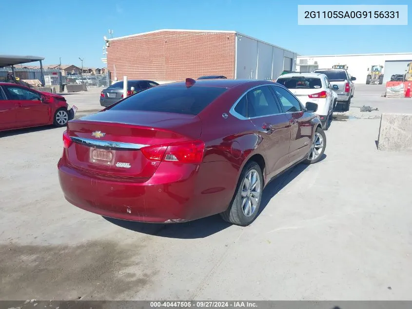 2G1105SA0G9156331 2016 Chevrolet Impala 1Lt