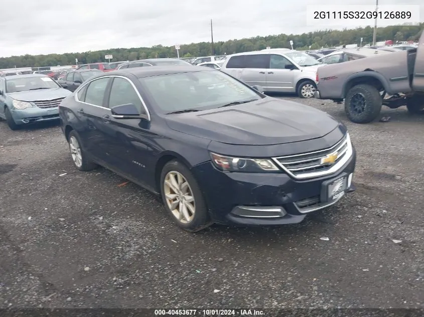 2016 Chevrolet Impala 2Lt VIN: 2G1115S32G9126889 Lot: 40453677