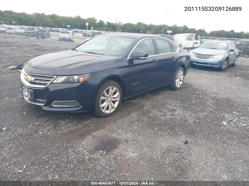 2016 Chevrolet Impala 2Lt VIN: 2G1115S32G9126889 Lot: 40453677