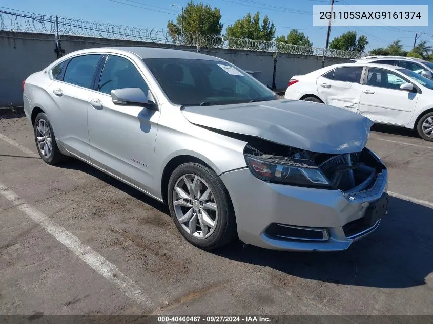 2016 Chevrolet Impala 1Lt VIN: 2G1105SAXG9161374 Lot: 40460467