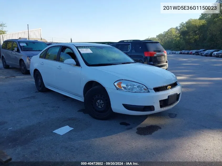 2016 Chevrolet Impala Limited Police VIN: 2G1WD5E36G1150023 Lot: 40472602