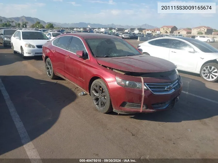 2G1115S30G9165674 2016 Chevrolet Impala 2Lt