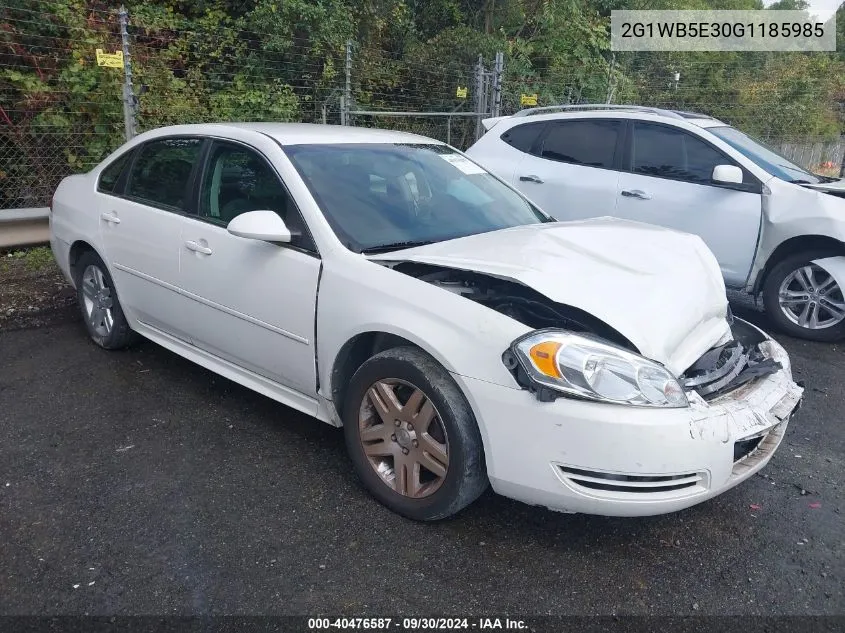 2016 Chevrolet Impala Limited Lt VIN: 2G1WB5E30G1185985 Lot: 40476587