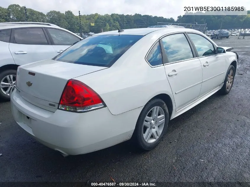 2G1WB5E30G1185985 2016 Chevrolet Impala Limited Lt