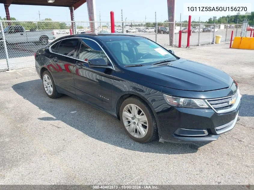 2016 Chevrolet Impala Ls VIN: 1G11Z5SA5GU156270 Lot: 40482573