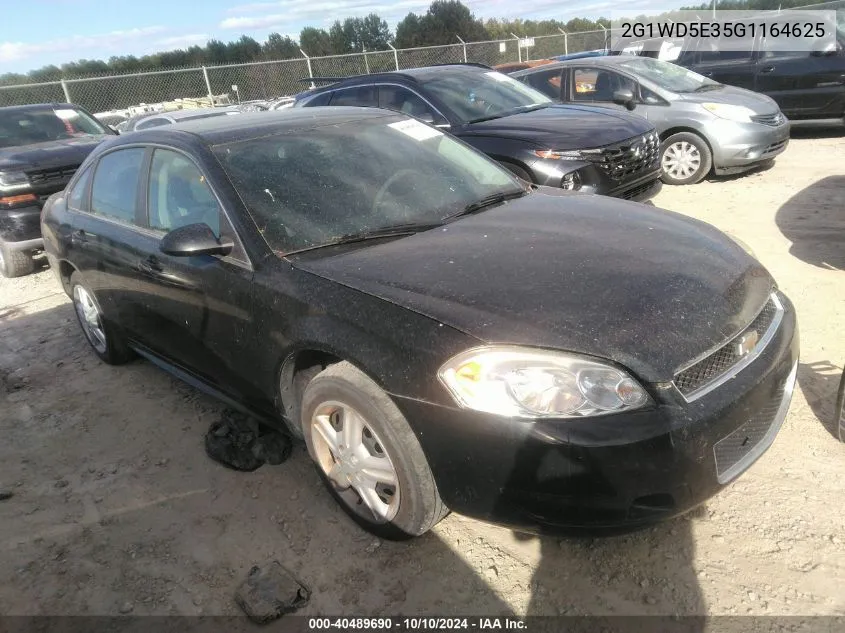 2G1WD5E35G1164625 2016 Chevrolet Impala Limited Police