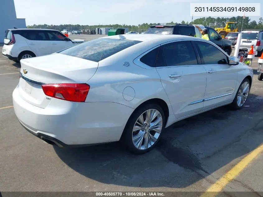 2G1145S34G9149808 2016 Chevrolet Impala 2Lz