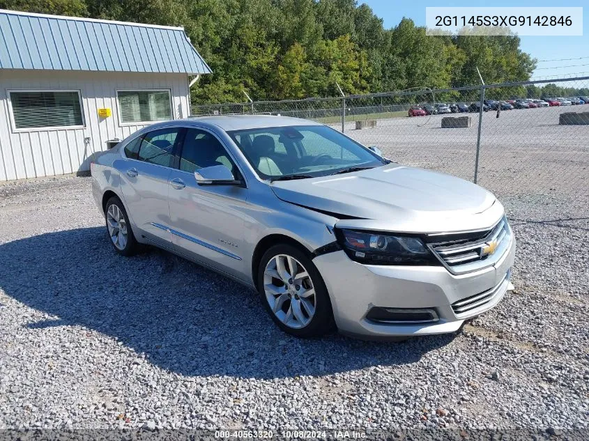 2016 Chevrolet Impala 2Lz VIN: 2G1145S3XG9142846 Lot: 40563320