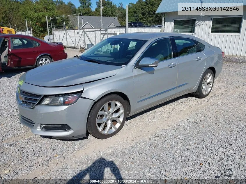 2016 Chevrolet Impala 2Lz VIN: 2G1145S3XG9142846 Lot: 40563320