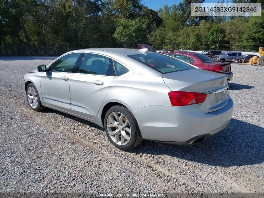 2016 Chevrolet Impala 2Lz VIN: 2G1145S3XG9142846 Lot: 40563320