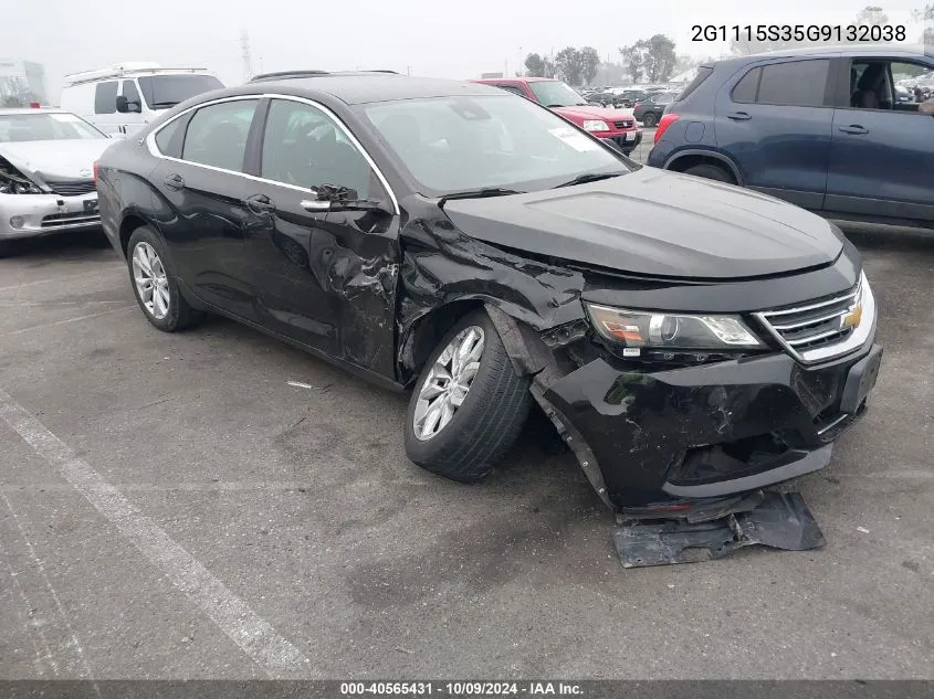 2016 Chevrolet Impala Lt VIN: 2G1115S35G9132038 Lot: 40565431