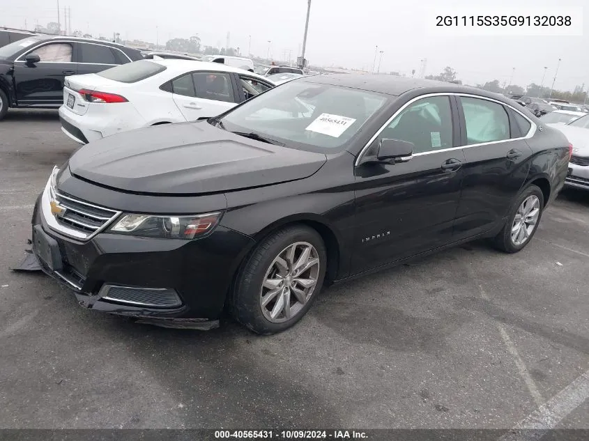 2016 Chevrolet Impala Lt VIN: 2G1115S35G9132038 Lot: 40565431