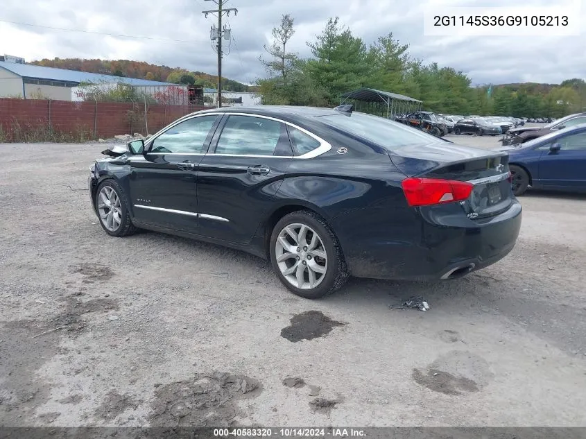 2016 Chevrolet Impala 2Lz VIN: 2G1145S36G9105213 Lot: 40583320