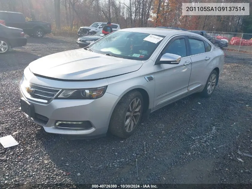 2016 Chevrolet Impala 1Lt VIN: 2G1105SA1G9137514 Lot: 40726380