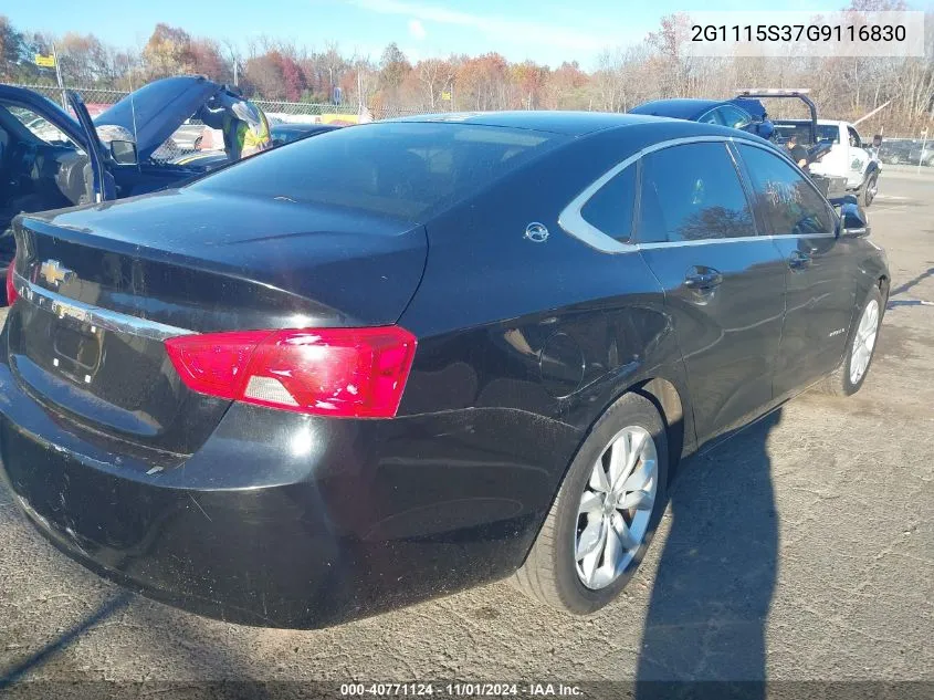 2016 Chevrolet Impala 2Lt VIN: 2G1115S37G9116830 Lot: 40771124