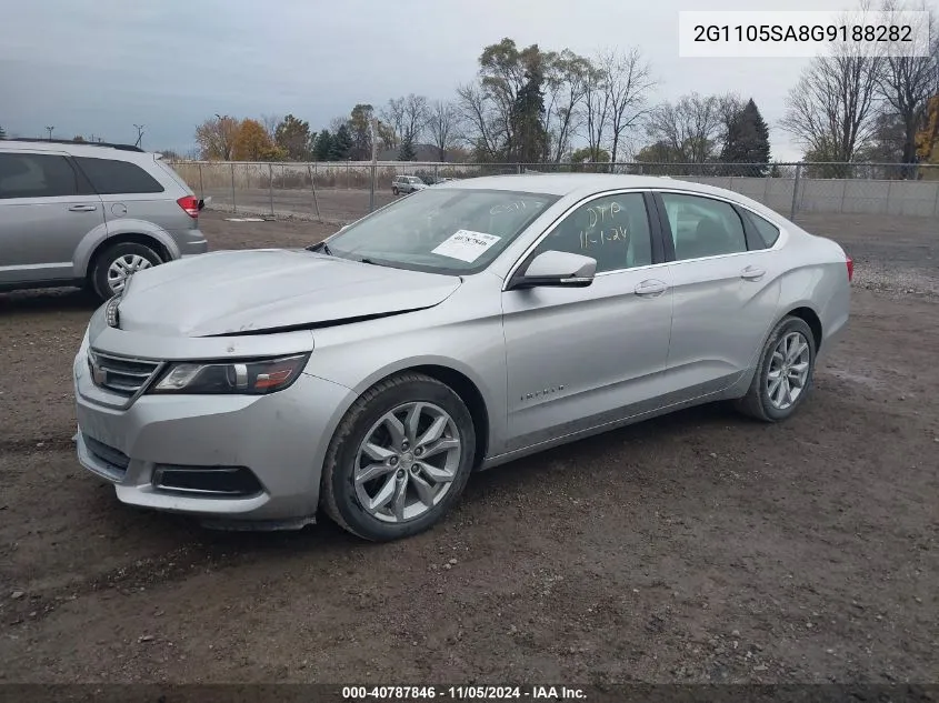 2016 Chevrolet Impala 1Lt VIN: 2G1105SA8G9188282 Lot: 40787846