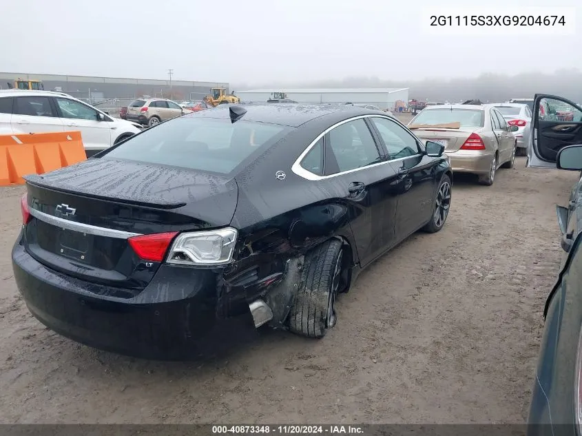 2016 Chevrolet Impala 2Lt VIN: 2G1115S3XG9204674 Lot: 40873348