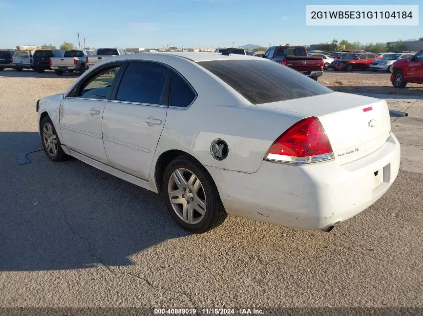 2016 Chevrolet Impala Limited Lt VIN: 2G1WB5E31G1104184 Lot: 40889019