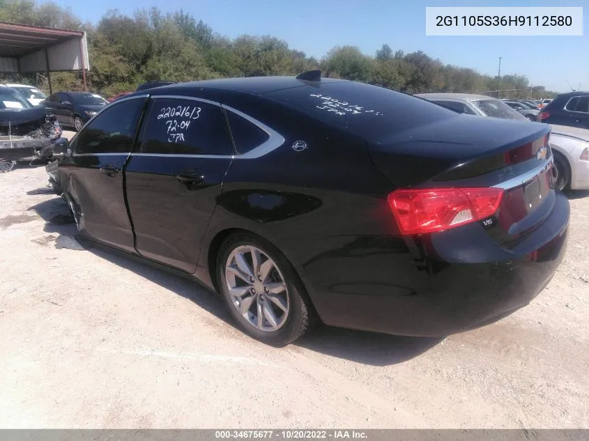 2G1105S36H9112580 2017 Chevrolet Impala 1Lt