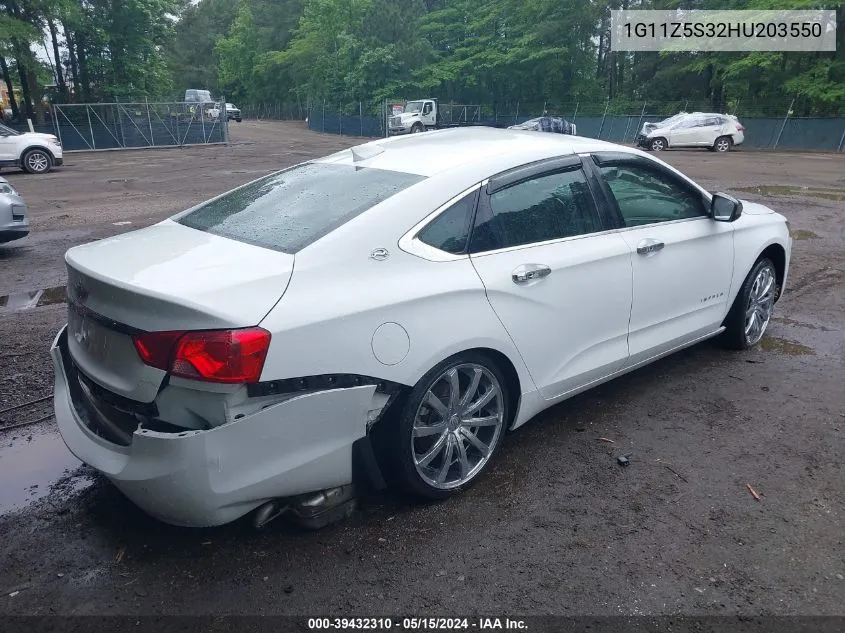 2017 Chevrolet Impala Ls VIN: 1G11Z5S32HU203550 Lot: 39432310