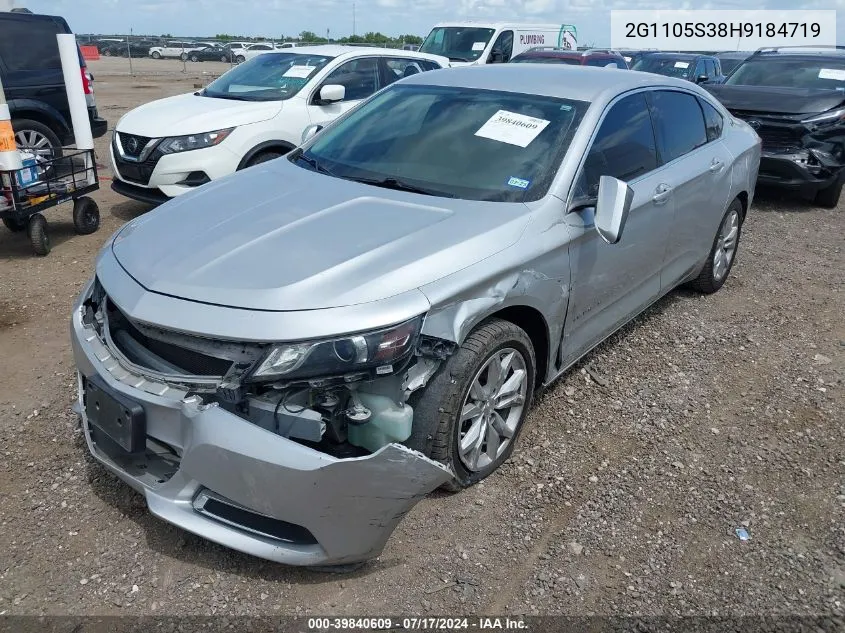 2G1105S38H9184719 2017 Chevrolet Impala 1Lt