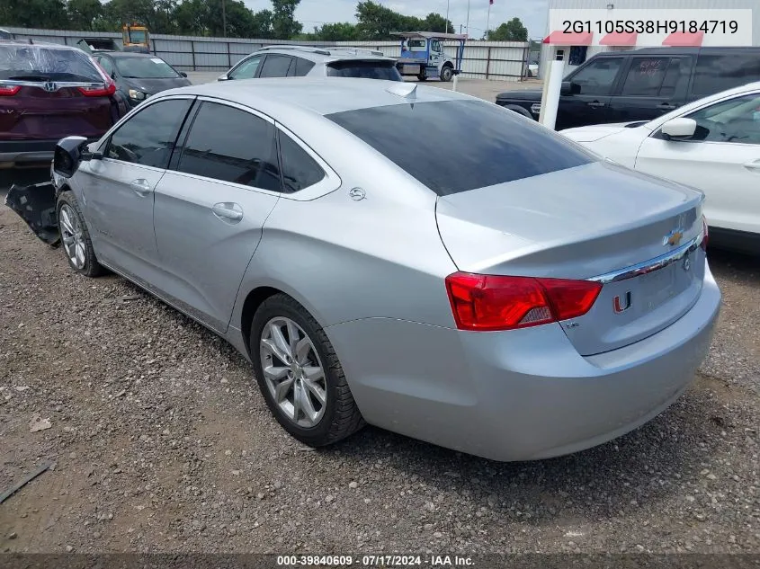 2G1105S38H9184719 2017 Chevrolet Impala 1Lt