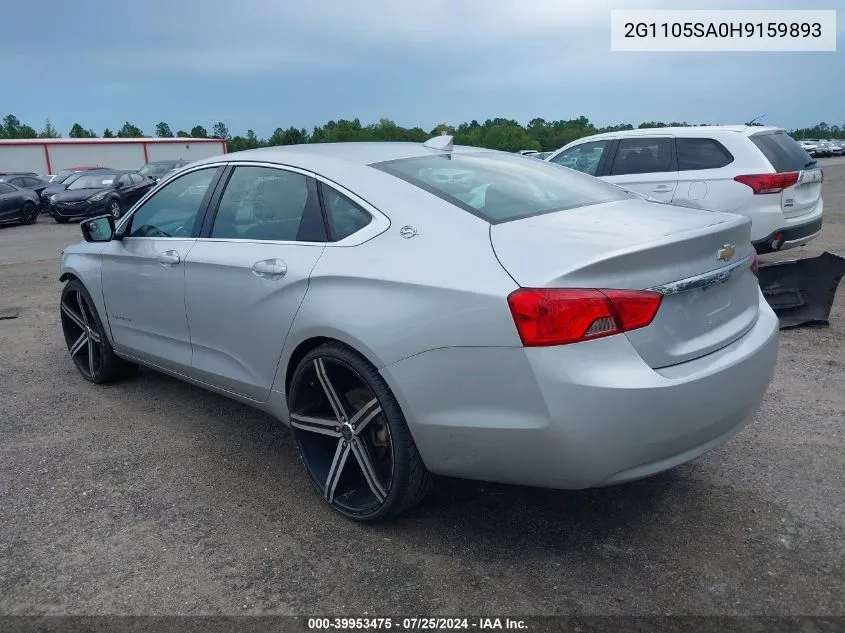 2017 Chevrolet Impala 1Lt VIN: 2G1105SA0H9159893 Lot: 39953475